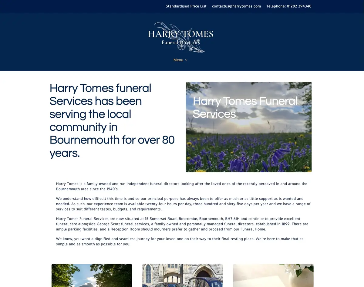 Harry Tomes website